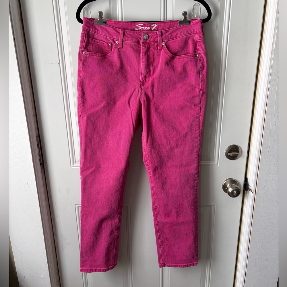Seven7 Hot Pink Slim Straight Leg Jeans 💖
